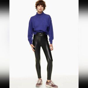 Aritzia Wilfred Free Charm Pant Faux Leather Black Sz 00